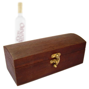 Cofre Pirata con Botella de 500 ml. Pisco Acholado / Moscatel / Torontel / Mosto Verde