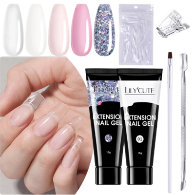 Nail Extension Gel Kit Clear Acrylic