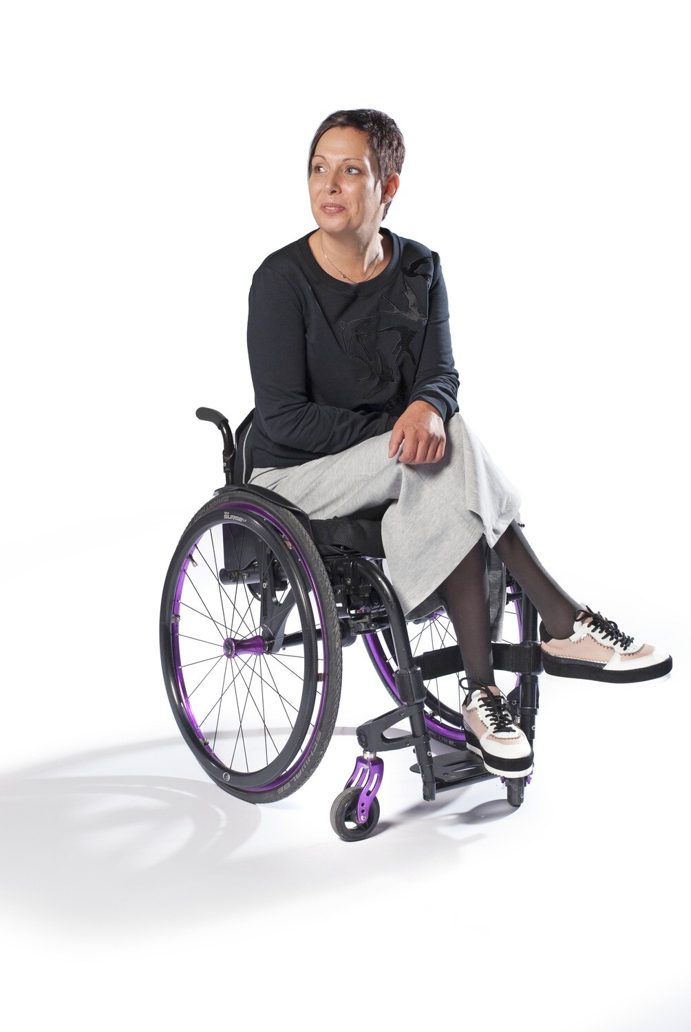 Wheelchair skirt - short grey