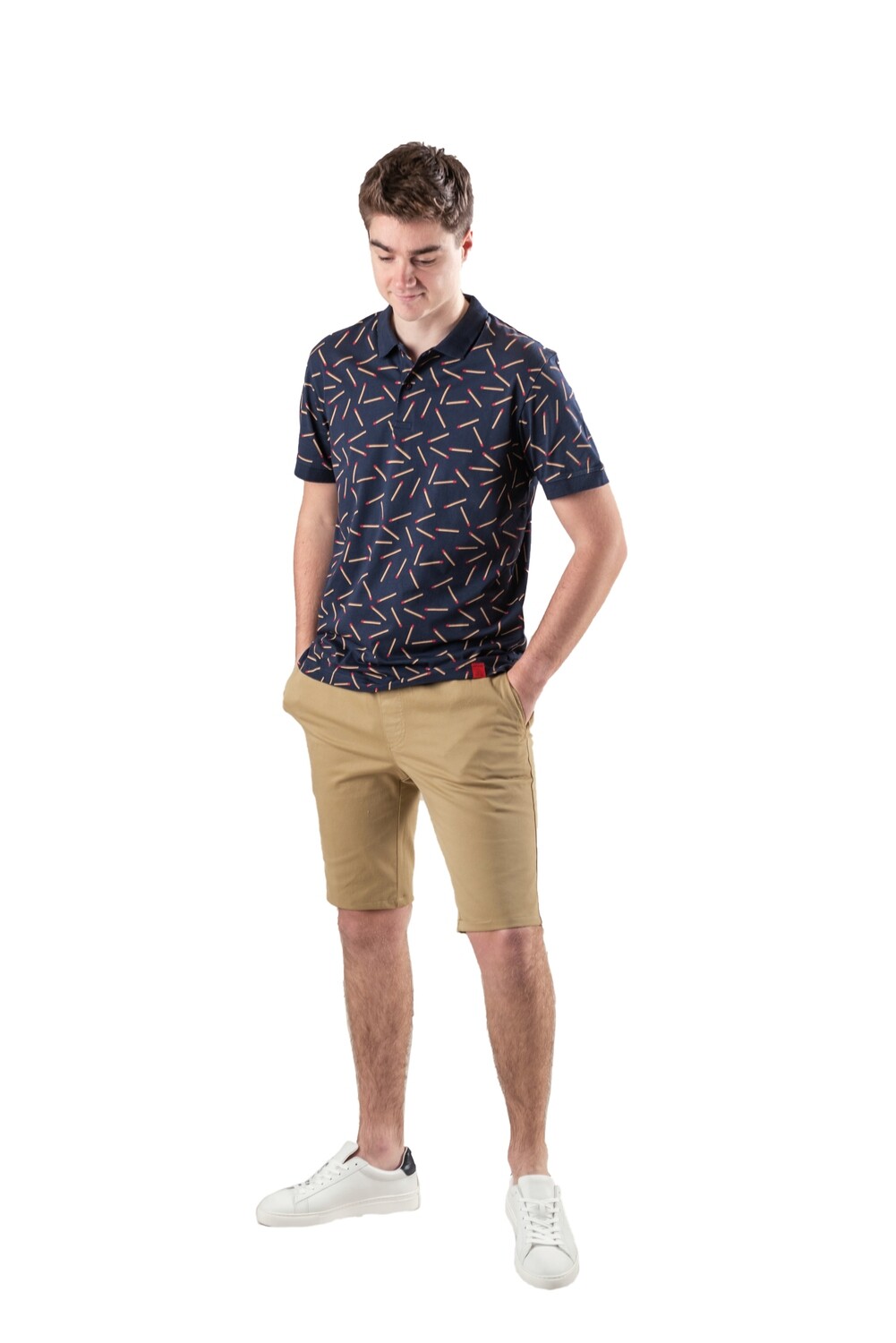 Shorts with elastic - camel cotton