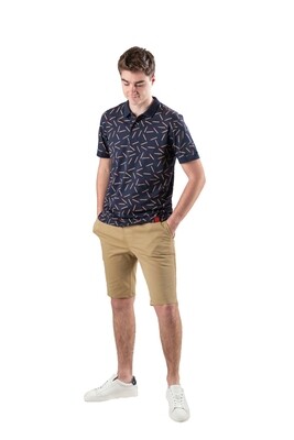 Shorts with elastic - camel cotton