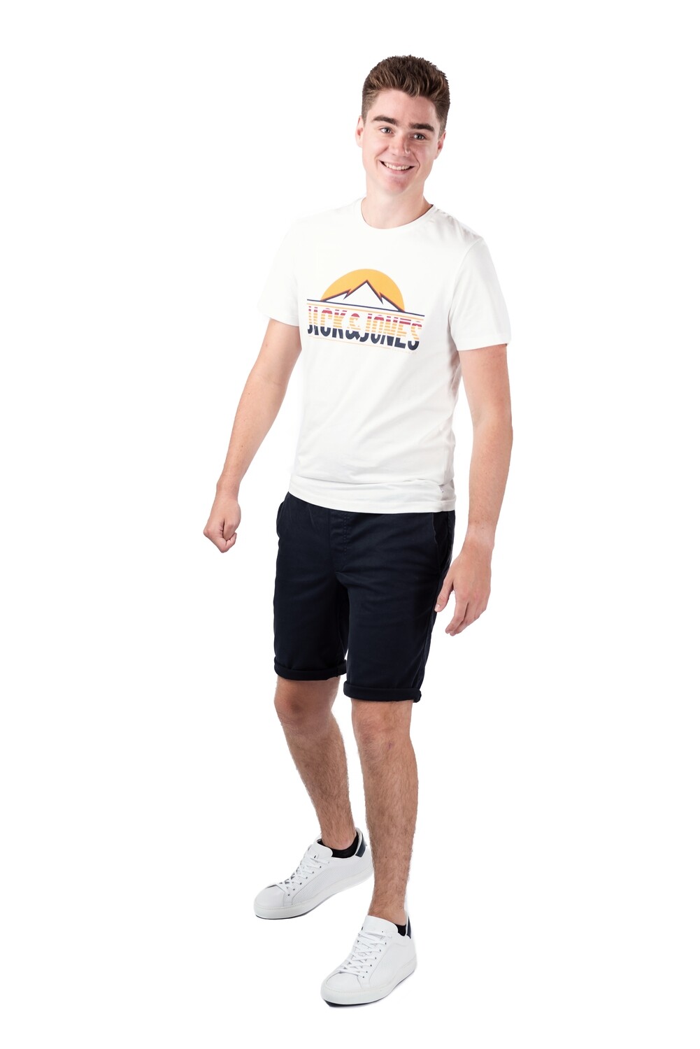 Shorts with elastic - navy cotton