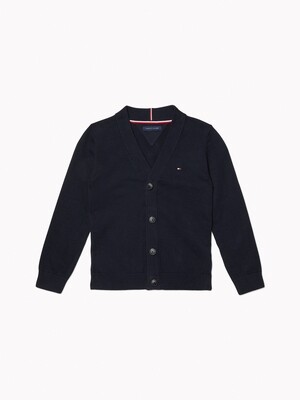 Pullover with magnetic buttons - navy