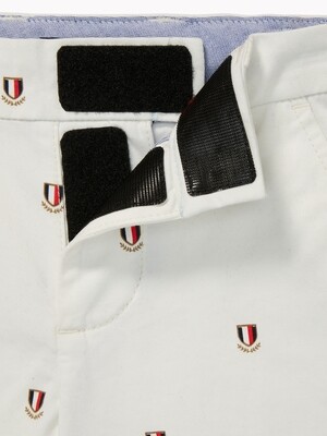 Short with hook-and-loop fastener - white