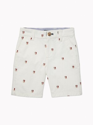 Short with hook-and-loop fastener - white