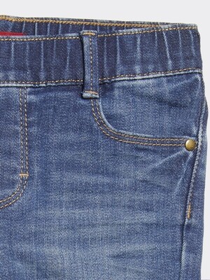 Wheelchair trousers on elastic - blue jeans