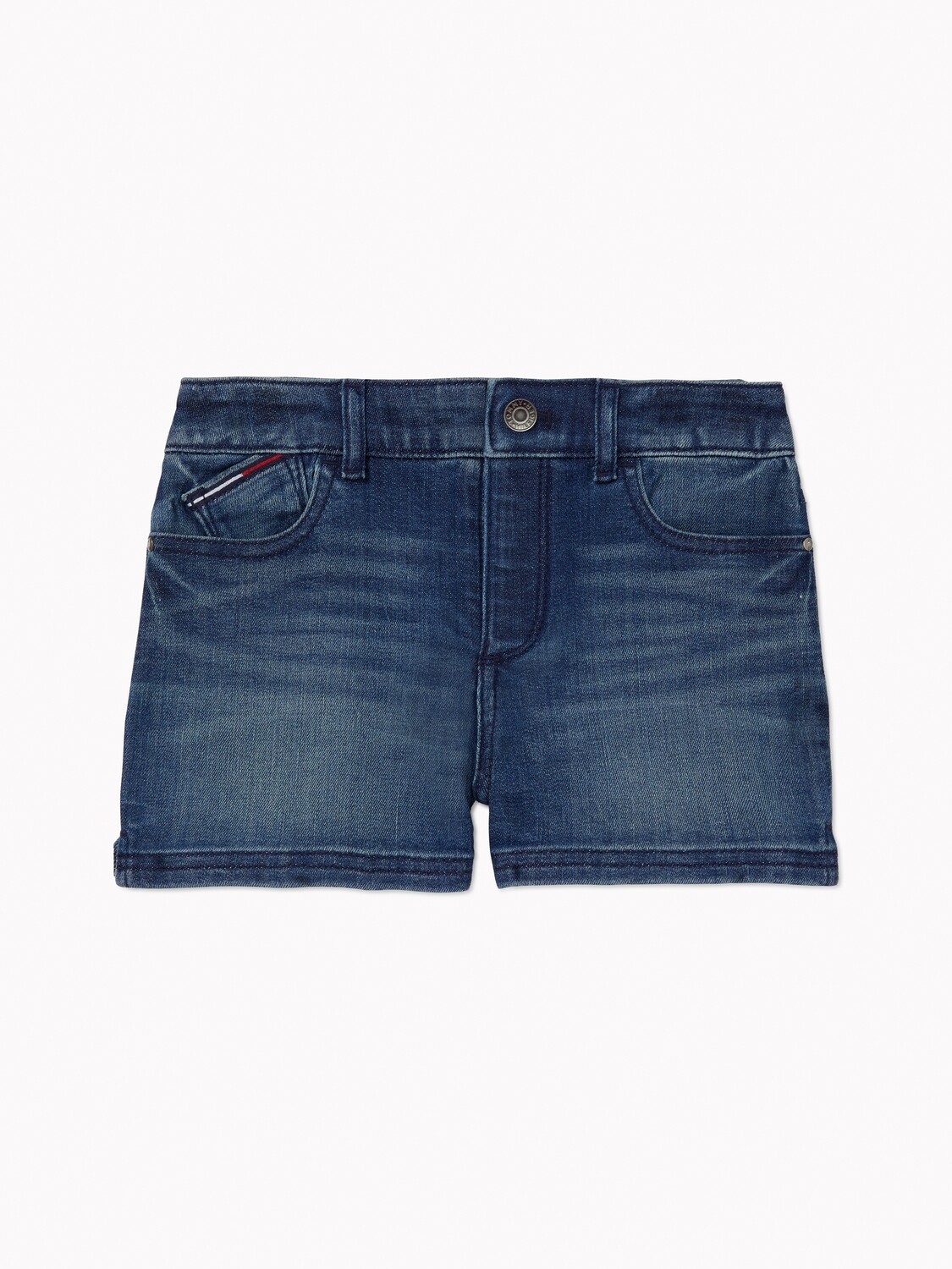 Jeans shorts with velcro fly - blue jeans