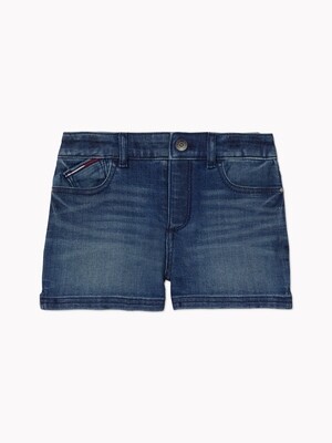 Jeans shorts with velcro fly - blue jeans