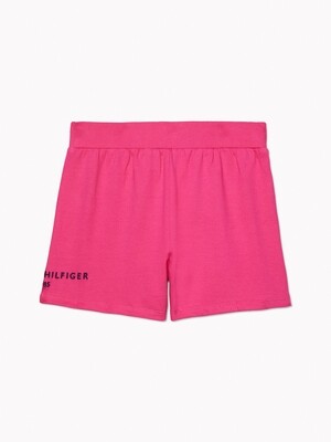 Sporty shorts with drawstring - pink