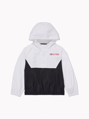 Summer jacket with magnetic buttons - white and black