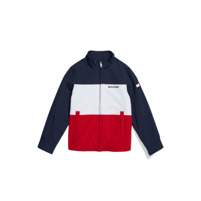 Jacket with velcro fastening at the back - navy/white/red