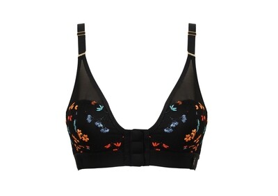 Bra with magnetic clasp - floral