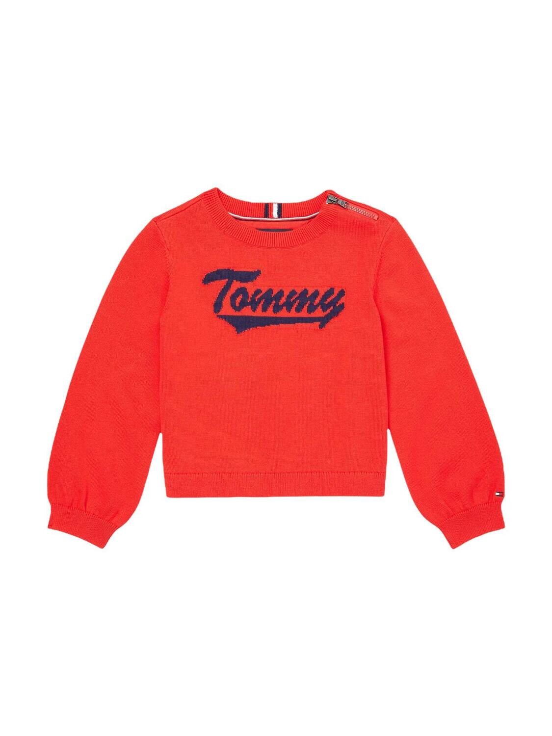 Pullover with zip on shoulder seam