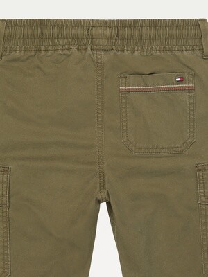 Cargo trousers with drawstring - khaki