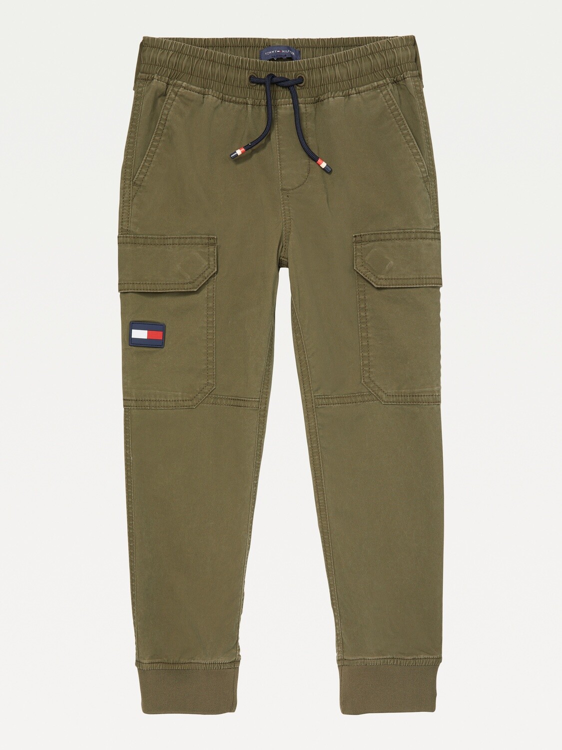 Cargo trousers with drawstring - khaki