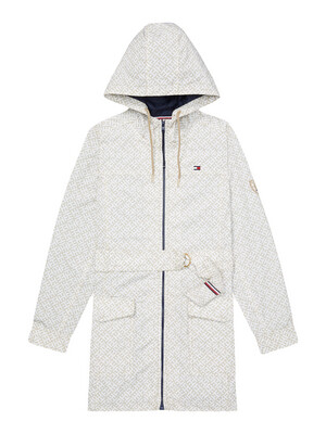 Jacket with magnetic zipper - white