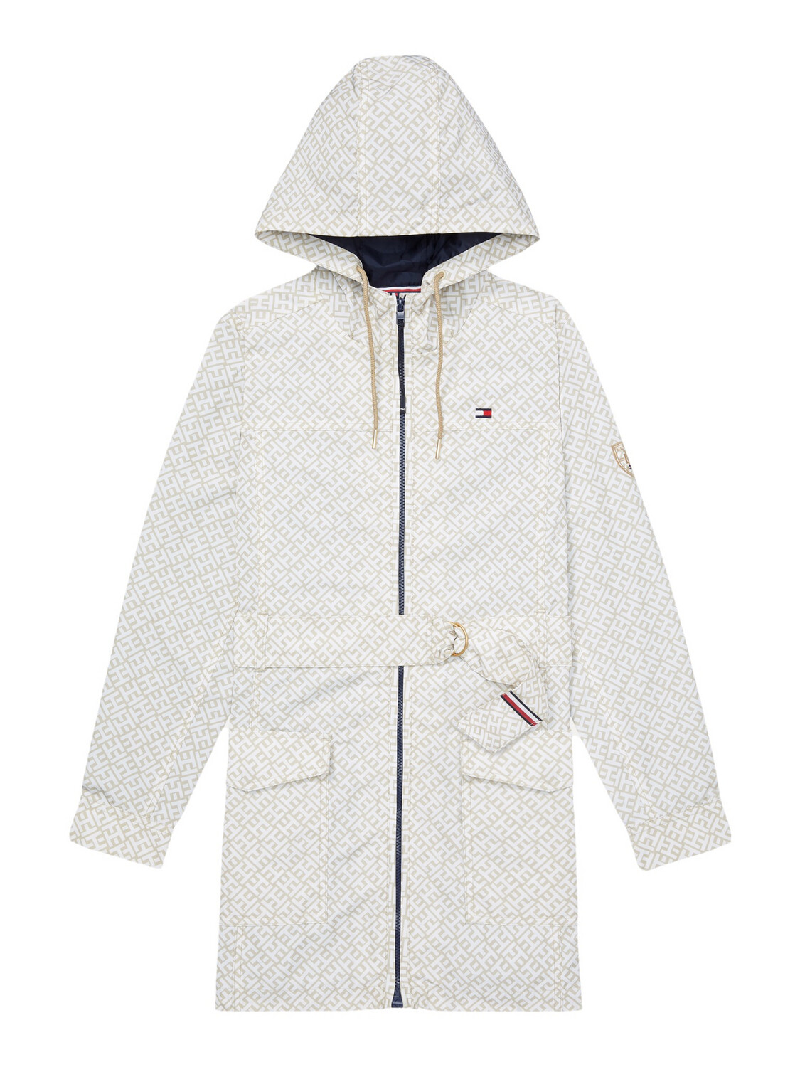 Jacket with magnetic zipper - white