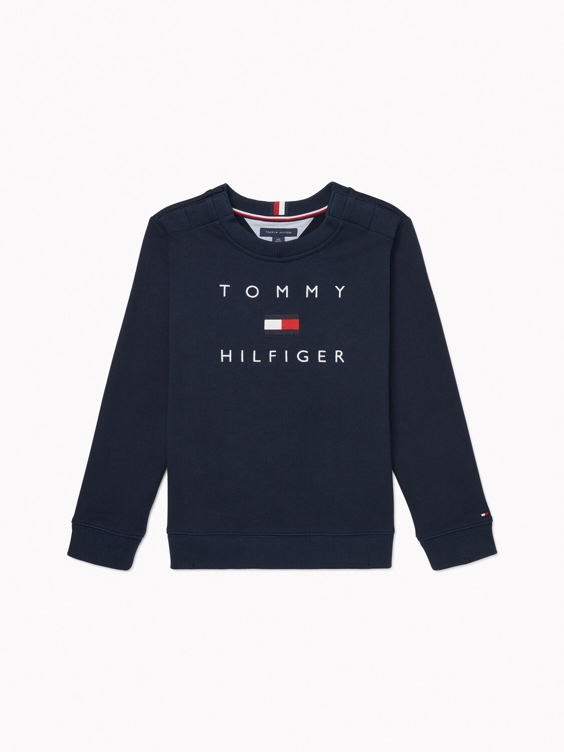 Pullover with velcro at shoulder seams - navy