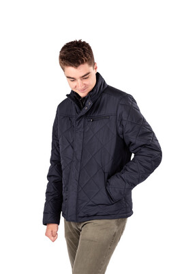 Men's jacket with magnetic zipper - navy