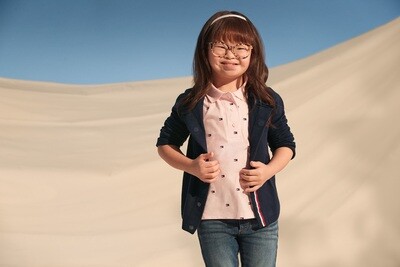 Pullover with magnetic buttons - navy