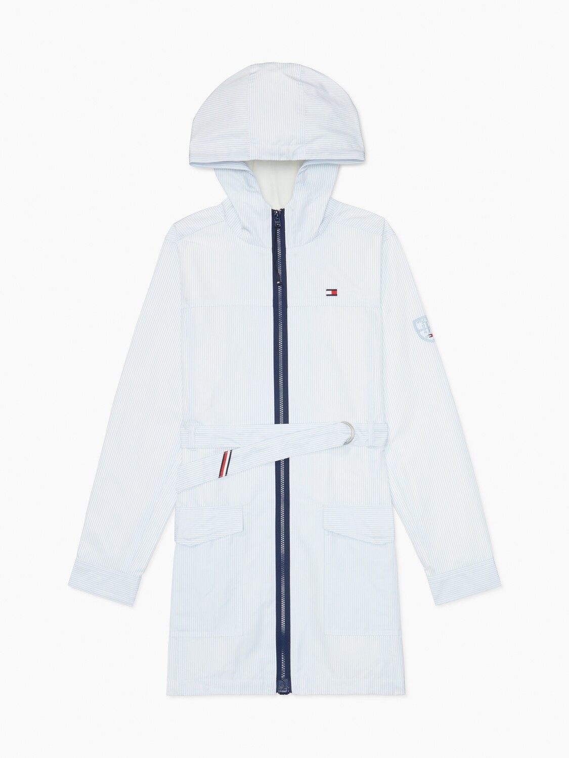 Jacket with magnetic zipper - white blue