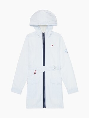 Jacket with magnetic zipper - white blue