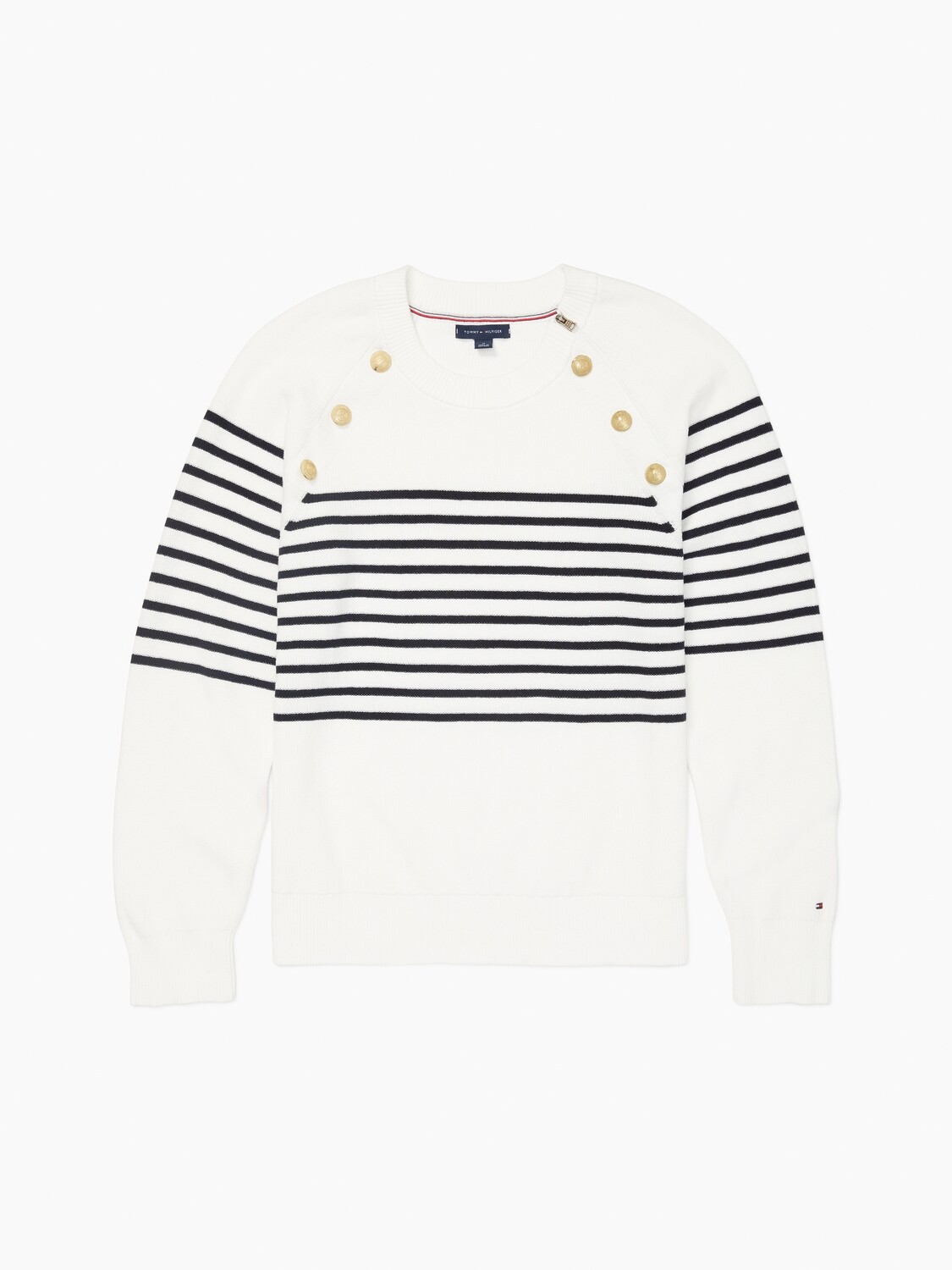 Pullover with zip on shoulder seam