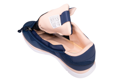 Trendy trainer with front zip - blue pink