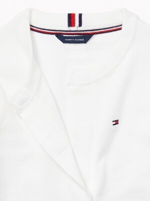 Pullover with magnetic buttons - white