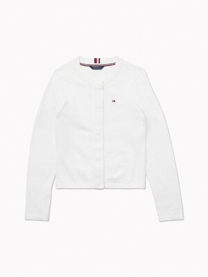 Pullover with magnetic buttons - white