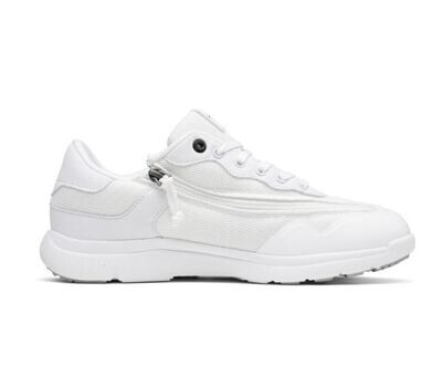 Trendy trainer with zip to front - white