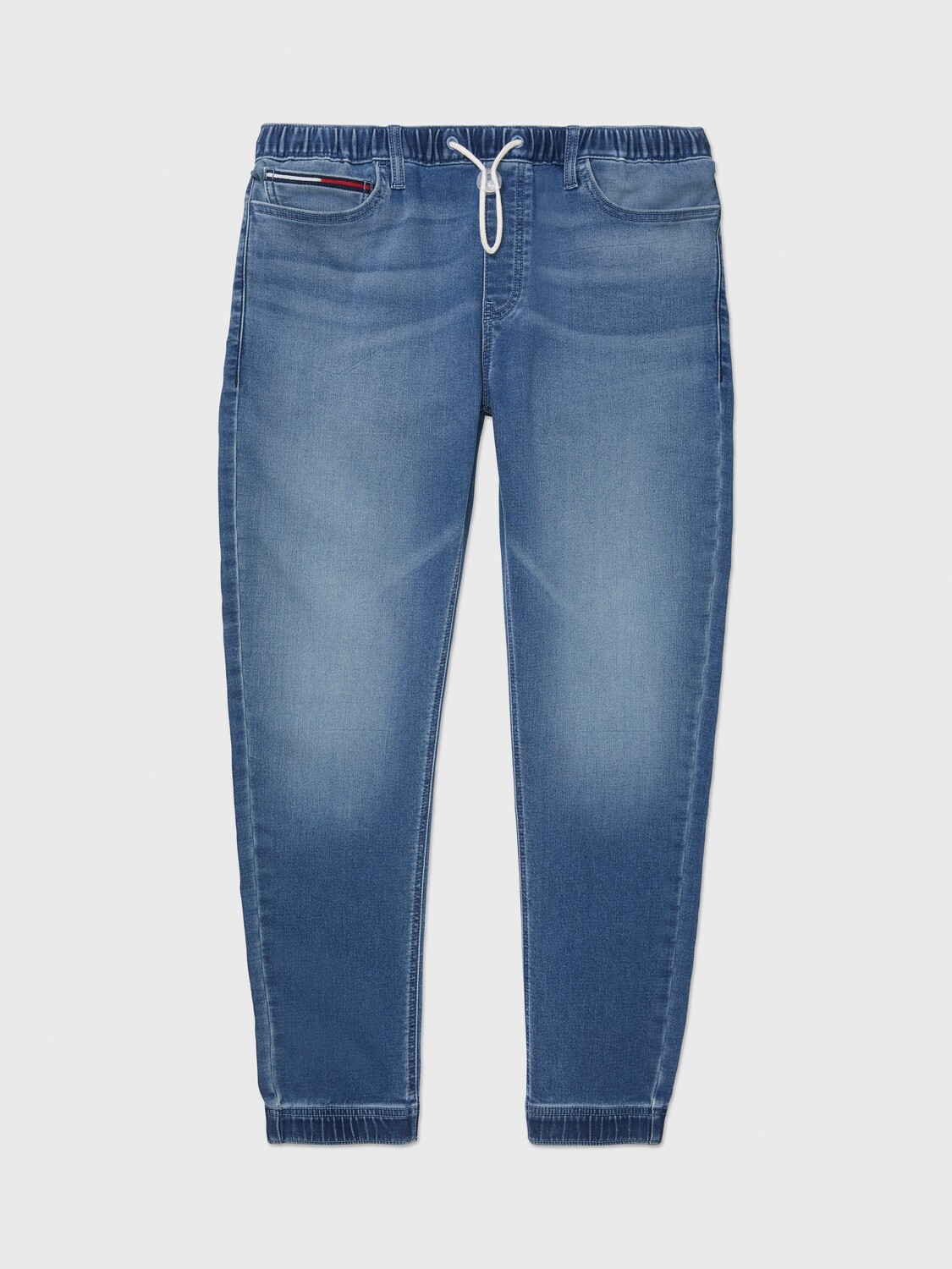 Denim jogger on elastic - blue jeans