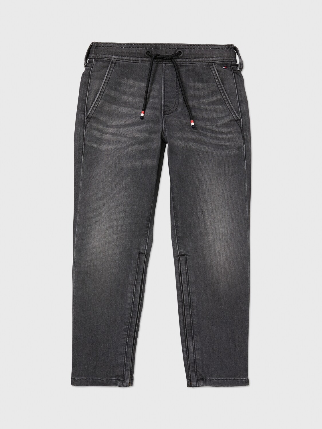Grey jogger on elasticated and zipped leg
