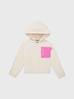Hoodie with magnetic buttons
