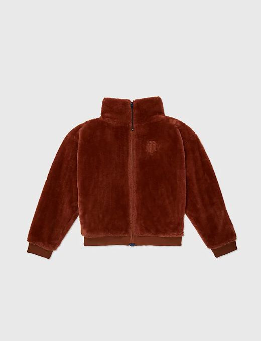 Jacket faux-fur with magnetic zipper