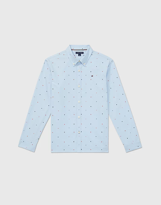 Shirt with velcro - light blue