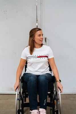 T-shirt with magnetic buttons - white