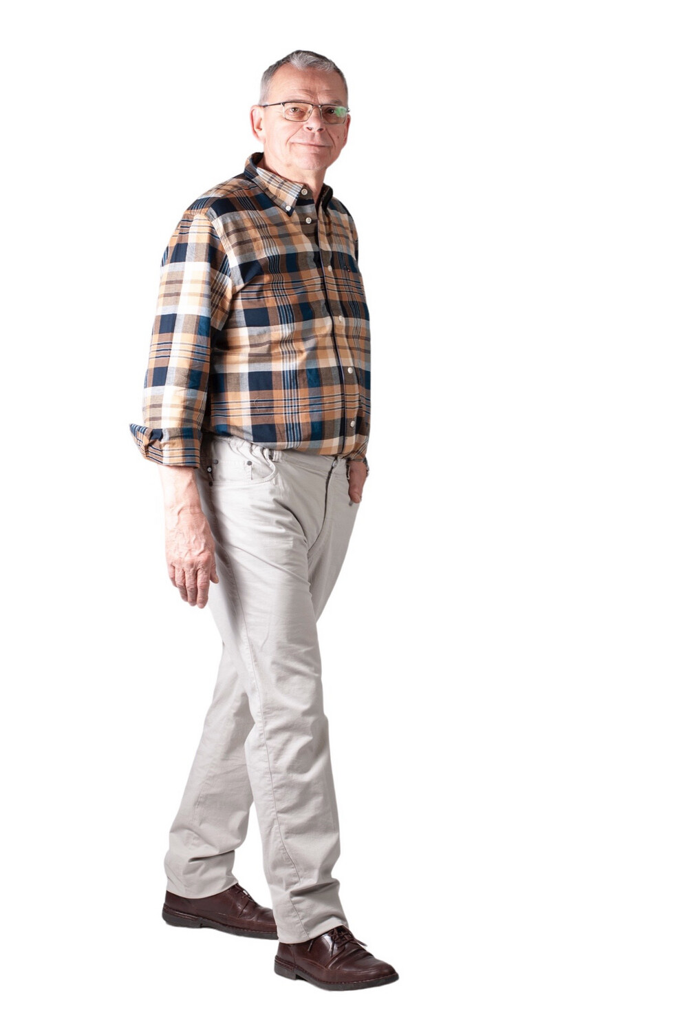 Trousers with elastic - sand cotton