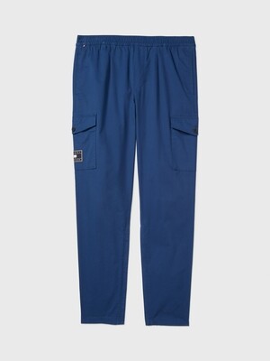 Trousers with elastic - blue cotton