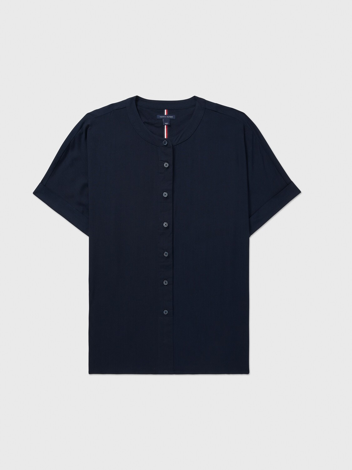 Blouse with magnetic buttons - black