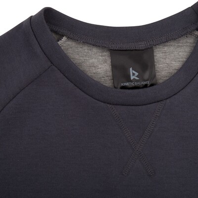 Pullover for wheelchair users - grey-blue