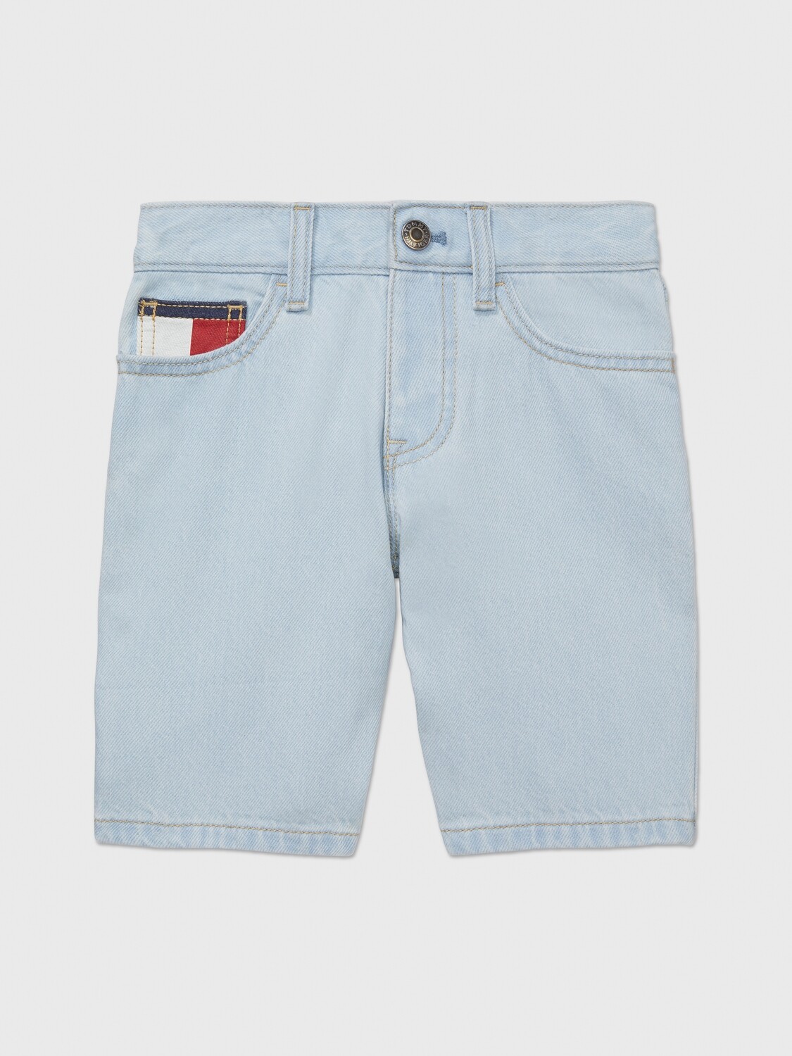 Jeans shorts with velcro fly - lightblue jeans