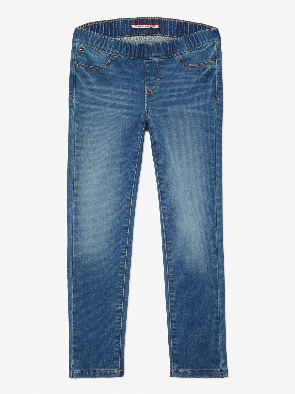 Wheelchair jogging pants on elastic - blue jeans