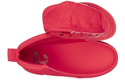 Trendy shoes with front zip - red