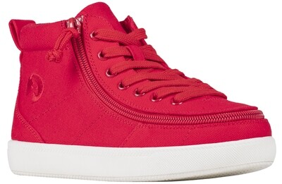 Trendy shoes with front zip - red