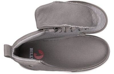 Trendy shoes with front zip - grey