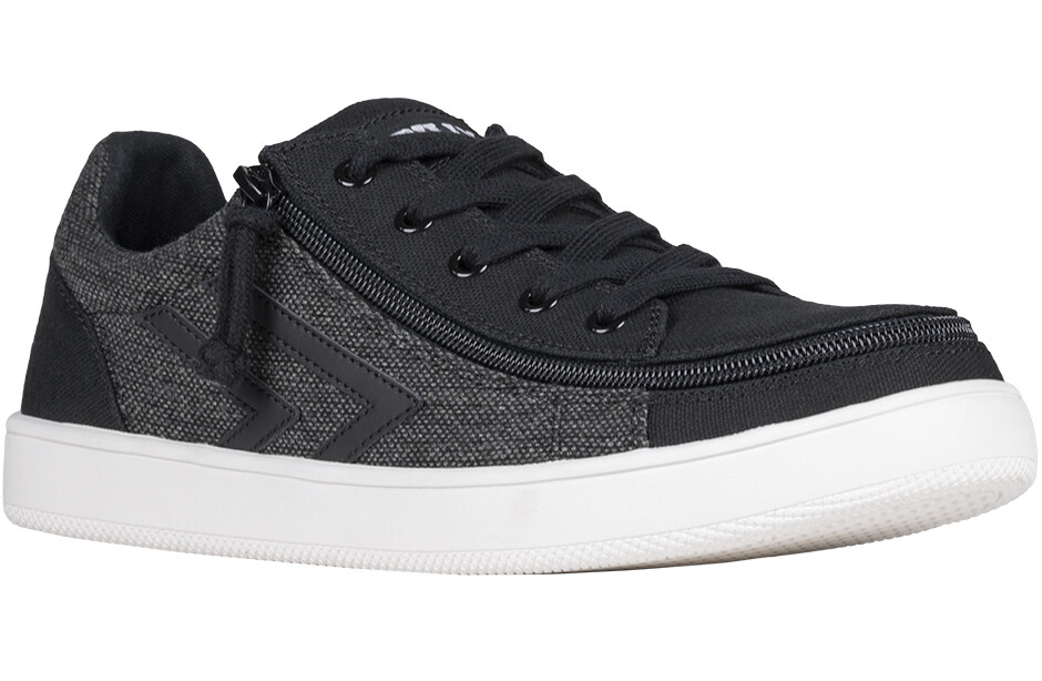 Sporty shoes with front zip - grey - medium fit