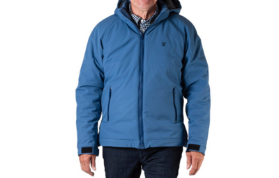 Winter jacket with magnetic zip - blue