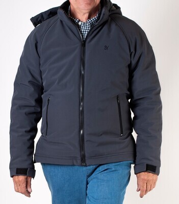 Winter jacket with magnetic zip - grey