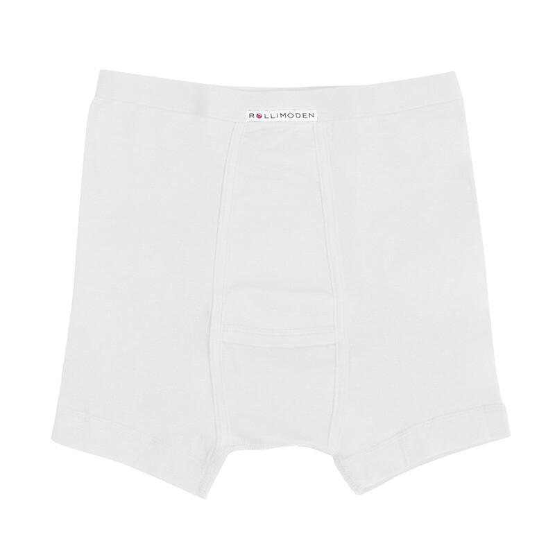 Boxer shorts with horizontal opening - white